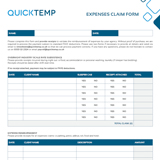 Quicktemp Expenses Form