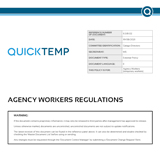 Quicktemp Policy Agency Workers